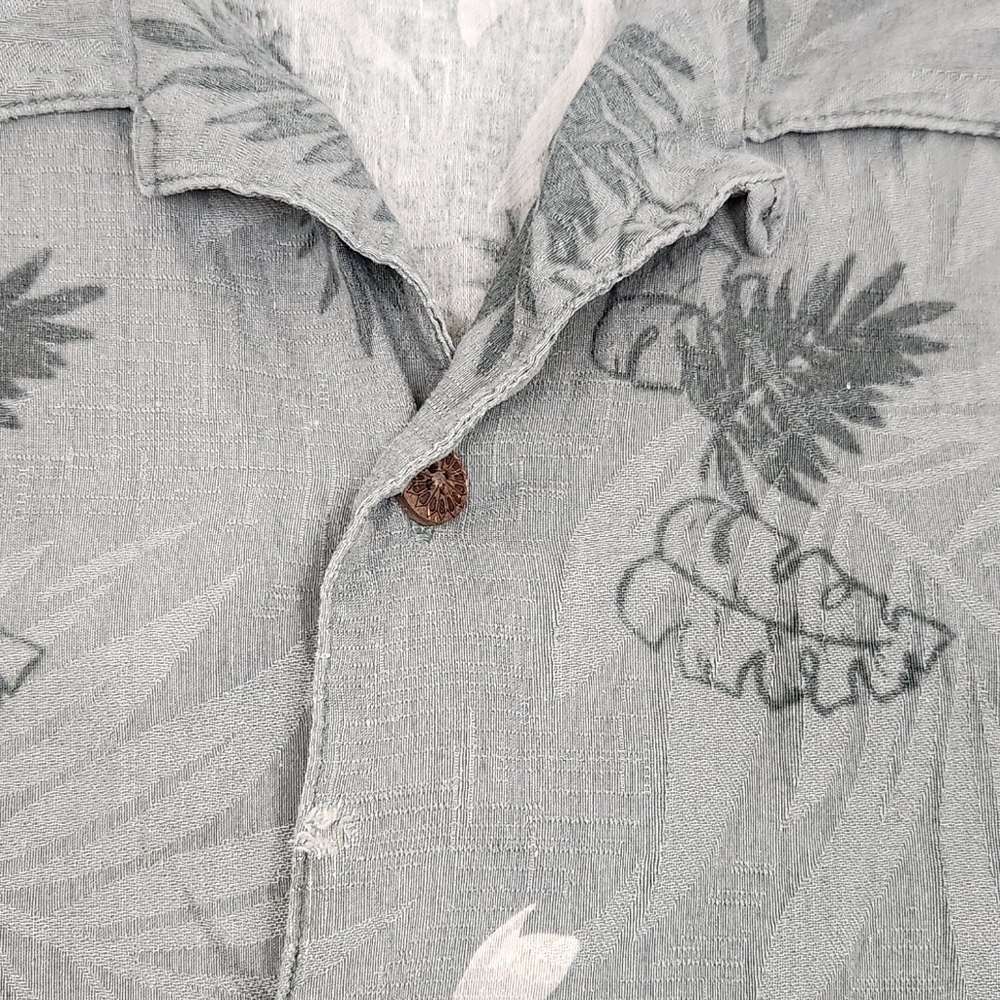 Caribbean Joe 100% Silk Hawaiian Button Down Floral Printed Shirt. Size XXL - Picture 3 of 7